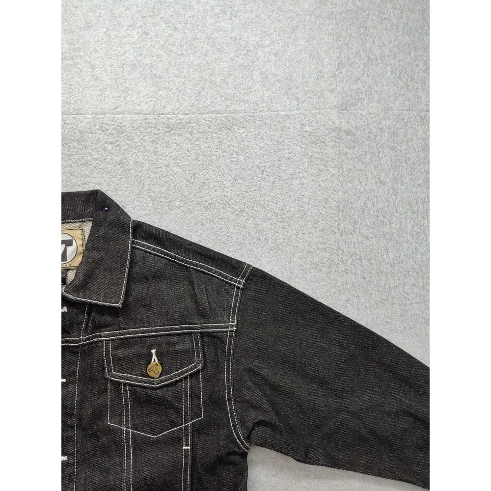 French Toast Boy Jacket XS Black Denim 100% Cotton Long Sleeve‎ Regular Pockets